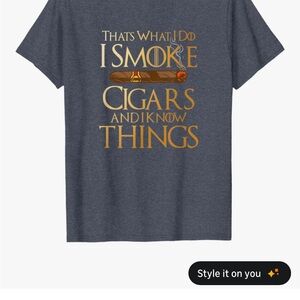 Men's Short Sleeve Tee - Cigar Lovers - I Smoke Cigards and I Know Things